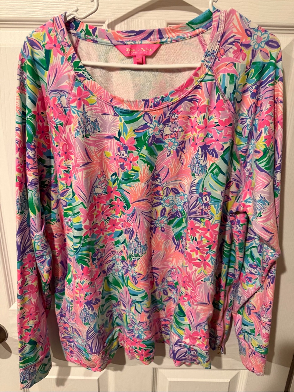 Lilly Pulitzer Pink Tropical Floral Long-Sleeve Tee